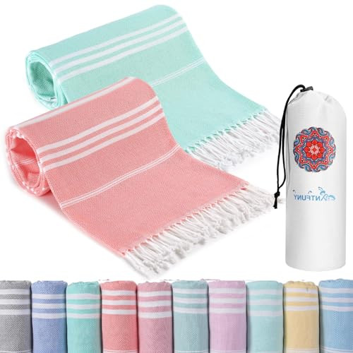 2 Packs Turkish Beach Towels