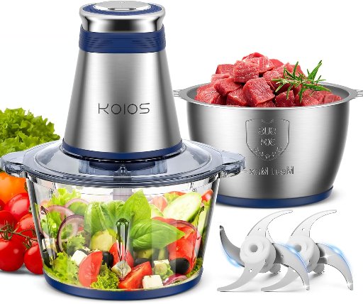 Electric Food Processor W/2, 8 Cup Bowls