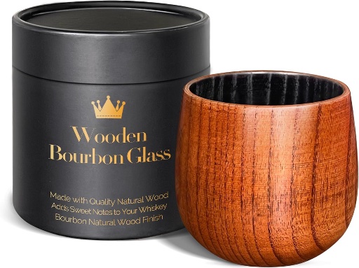 Charred Wooden Bourbon Glass