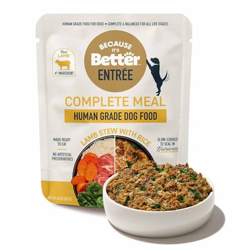 Because It's Better Entrée Complete Meal Lamb Stew Wet Dog Food - 6ct