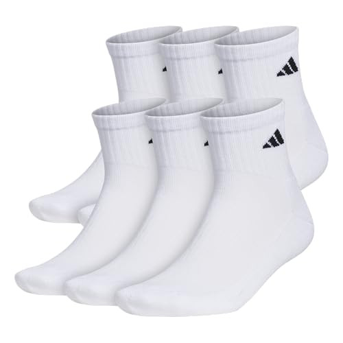 Adidas Men's Socks, Athletic Cushioned Quarter 6-Pack