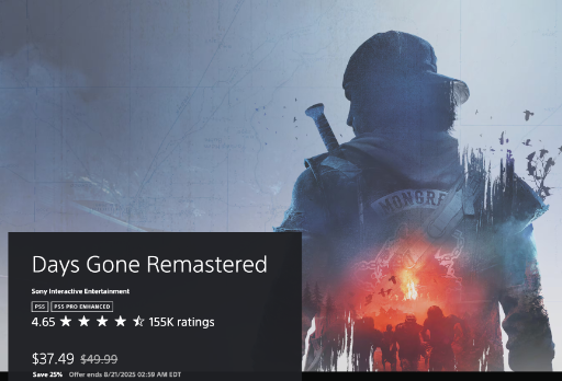 Days Gone Remastered PS5 Digital Download