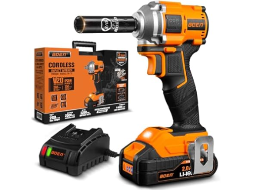 Boen Cordless Impact Wrench with Battery and Charger