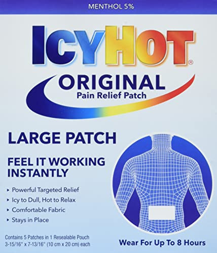 Icy Hot Medicated Patch Extra Strength Pain Relief Patch, 5 Count