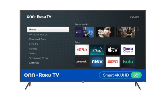 onn 65" 4K UHD Roku Smart TV