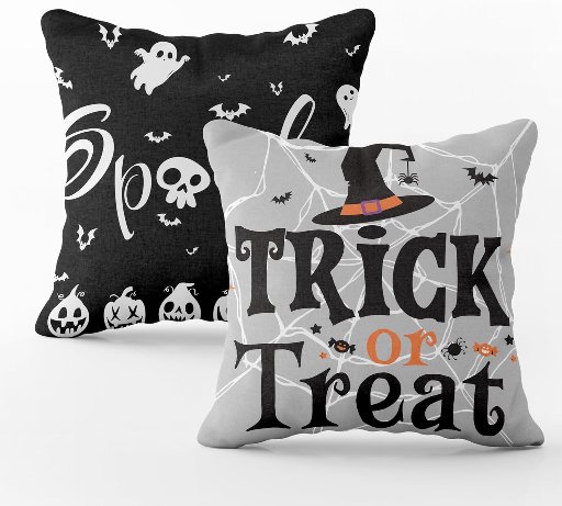 Halloween Pillow Covers, 2 PC, 18" x 18"