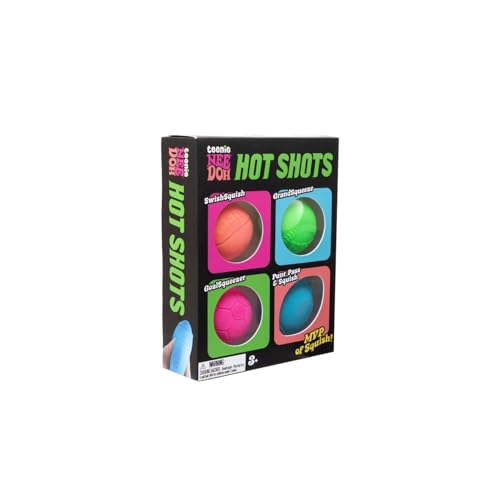 Schylling NeeDoh Hot Shot Teenie Needoh 4 Pack