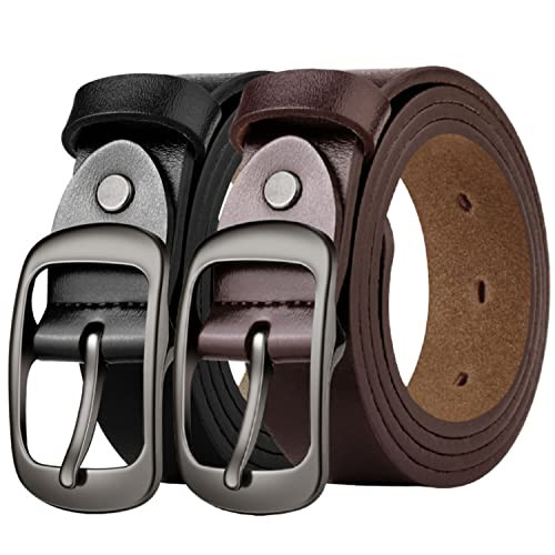 West Leathers Women's Leather Belt 2-Pack
