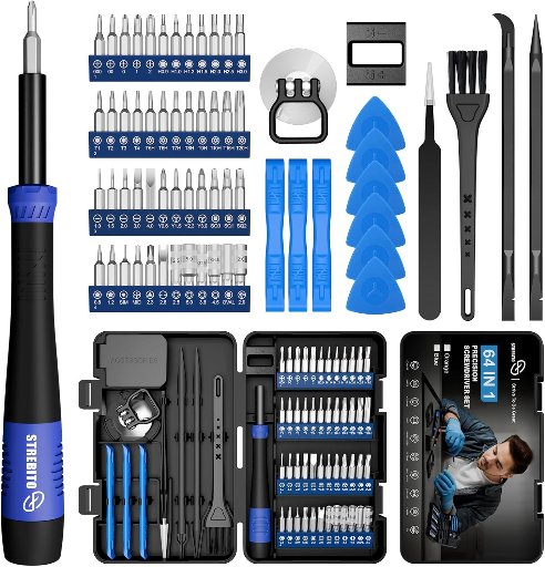 STREBITO 64-piece Precision Screwdriver Set
