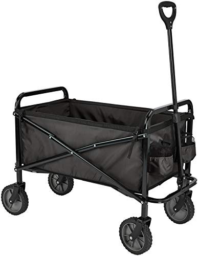 Amazon Basics Collapsible Folding Outdoor Utility Wagon with Cover Bag