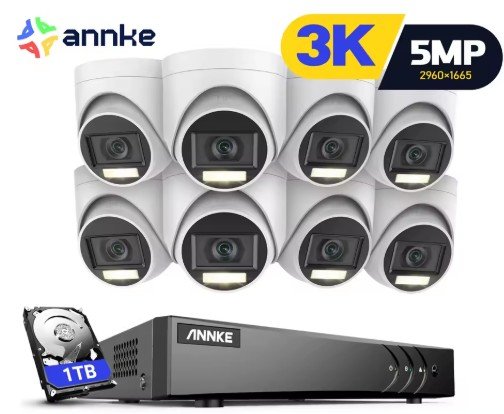 ANNKE 8-Channel 5MP Lite HD Video Security Camera System