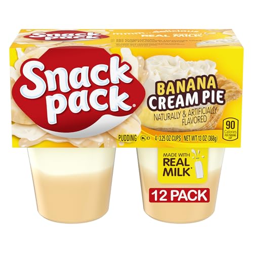 12-Pack 4-Count 3.25-Oz Snack Pack Pudding Cups (Banana Cream Pie)