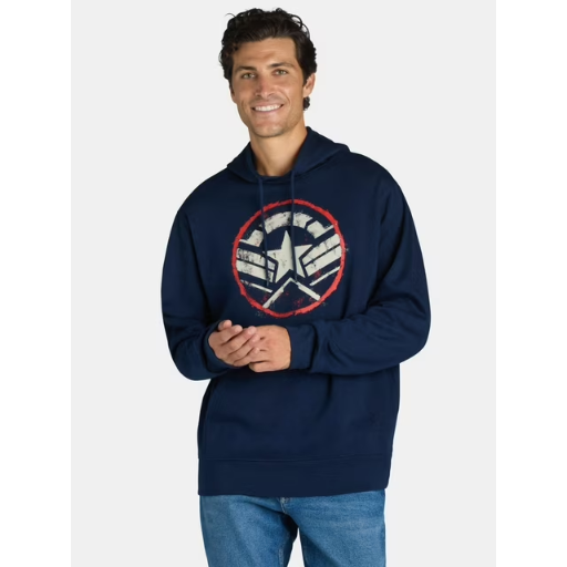 Marvel Captain America Men's Shield Graphic Hoodie