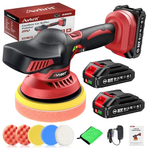 Avhrit 6 Inch Cordless Buffer Polisher Kit