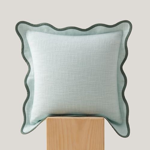 Double Stitch Scalloped Pillow Covers