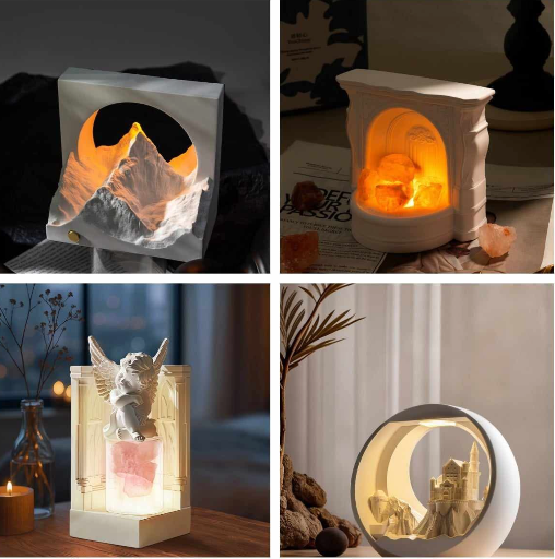Handmade Adjustable Mood/Night Light with Aroma Diffuser