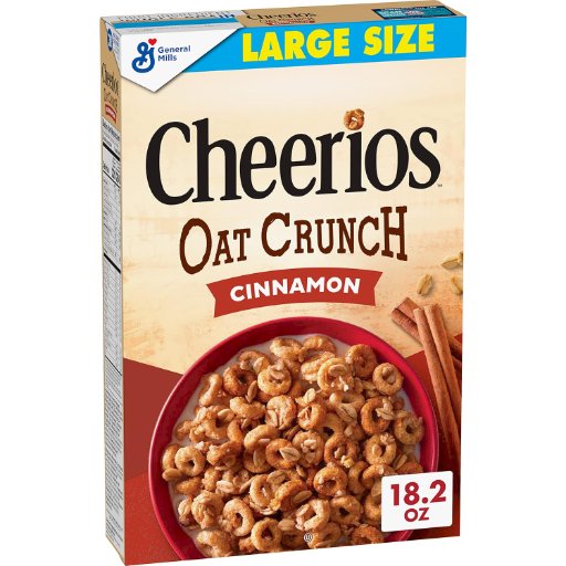 Cheerios Oat Crunch Cinnamon Breakfast Cereal