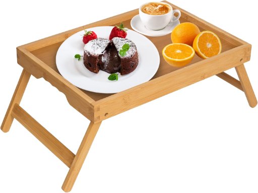 Artmeer Bed Tray Table with Folding Legs