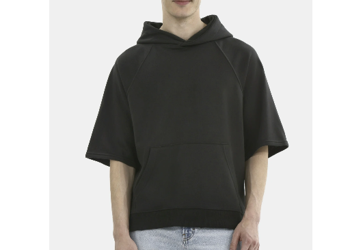 No Boundaries Men's Short Sleeve French Terry Pullover Hoodie