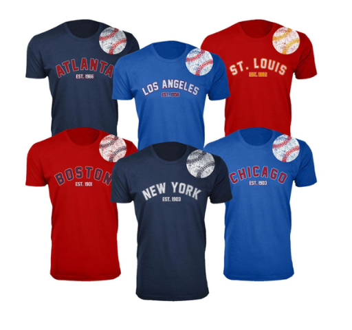 Men's Baseball City T-Shirts