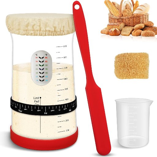 Sourdough Starter Kit W/Large 34 Oz. Jars