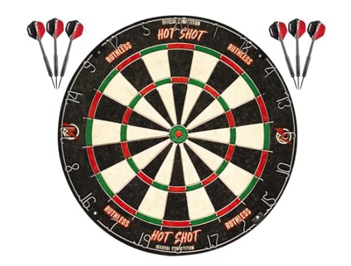 Ruthless Hot Shot Dart Board with Free Prime Shipping