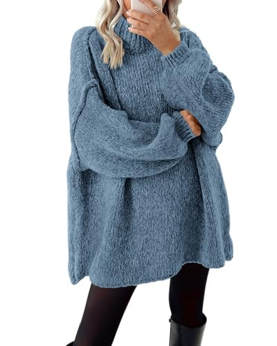 Long Mock Neck Pullover Sweater