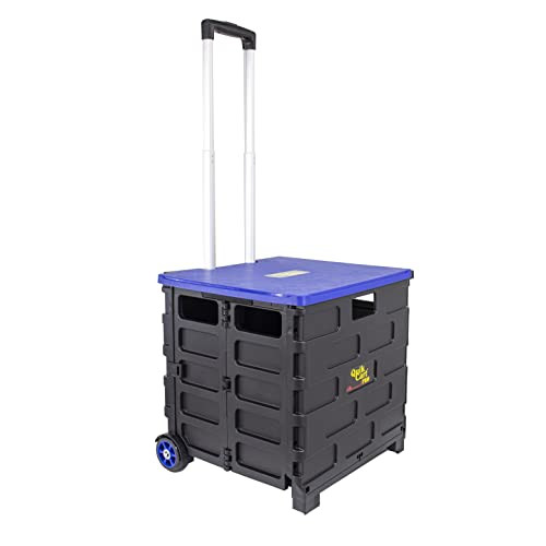 Quik Cart Pro Wheeled Rolling Collapsible Basket Crate