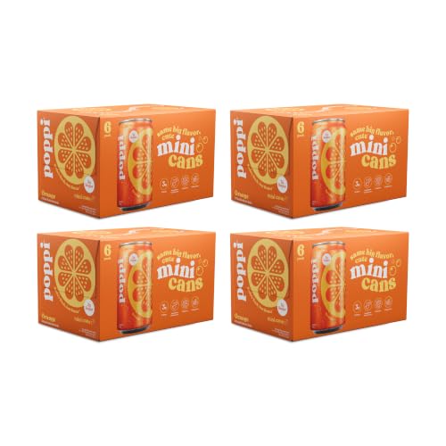24-Pack 7.5 fl oz Poppi Prebiotic Soda (Orange)