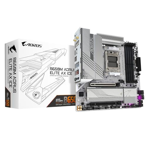 GIGABYTE B650M AORUS Elite AX ICE AM5 Micro ATX Motherboard