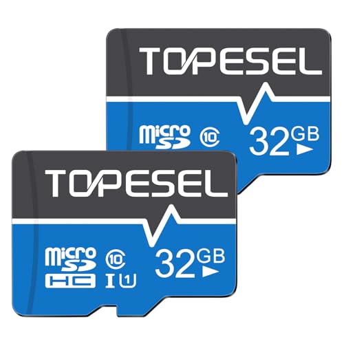 TOPESEL 32GB UHS-I MicroSDHC Memory Card 2-Pack