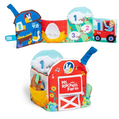 Ms. Rachel Official Sensory Learning Farm Foldable Soft Baby Book