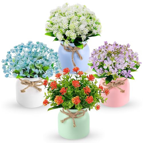 Der Rose 4 Pack Fake Flowers