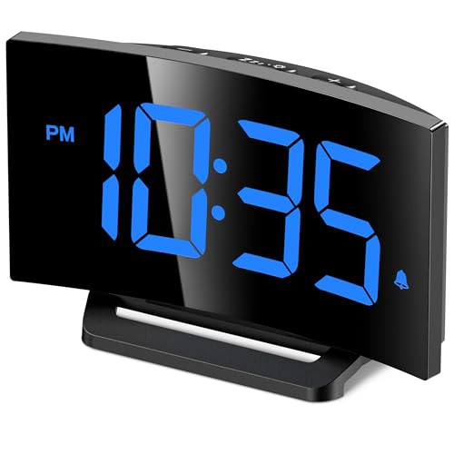 GOLOZA Curved LED Digital Alarm Clock