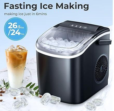 Portable Countertop Ice Maker with Handle