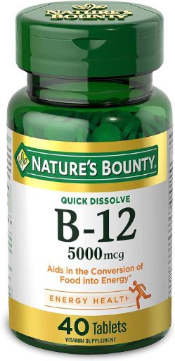 Nature's Bounty Vitamin B12 Quick Dissolve Tablets