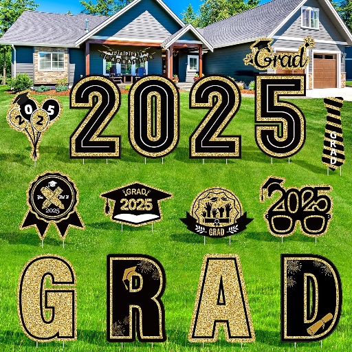 Graduation Decorations Yard Sign - 15 Pcs