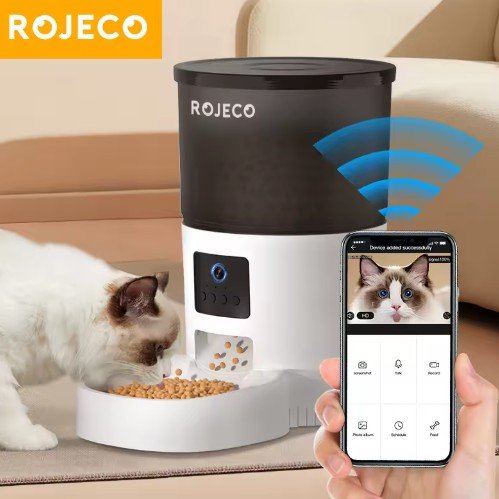 ROJECO Automatic Cat Feeder with Camera