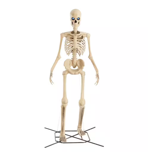 Skelly 12 ft. Grave & Bones Giant-Sized Skelly with LifeEyes™ LCD Eyes