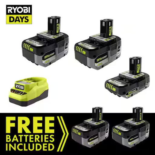 RYOBI ONE+ 18V HIGH PERFORMANCE Kit with Batteries and Charger