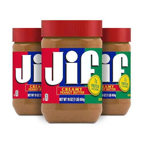 3 Pack of 16 Oz.  Jif Creamy Peanut Butter