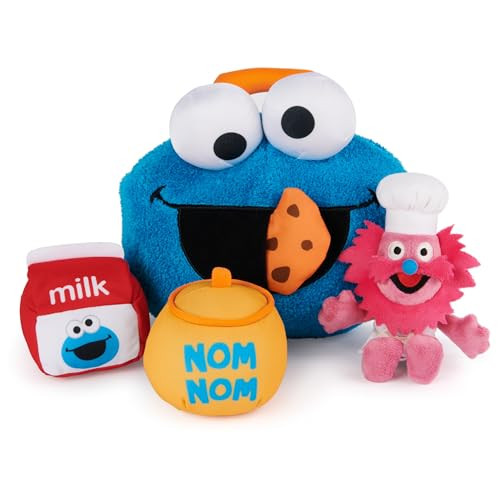 Gund Sesame Street Cookie Monster & Gonger Playset Plush Sensory Toys