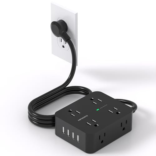 HANYCONY Power Strip Surge Protector, 5 Ft
