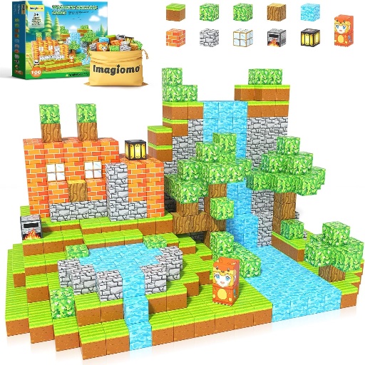Imagiomo 100PCS Magnetic Blocks