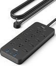 Anker Flat Plug Power Strip Surge Protector W/12 Outlets with 1 USB C and 2 USB Ports