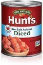 Hunt's Diced No Salt Added Tomatoes, 28oz Can