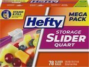 Hefty 78ct. Slider Storage Bags