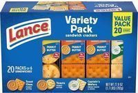 Lance Sandwich Crackers Variety Pack, 20ct