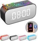 Bluetooth Speaker Alarm Clock W/ Mirror LED Display