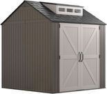 Rubbermaid 7' x 7' Large Resin Outdoor Storage Shed With Floor